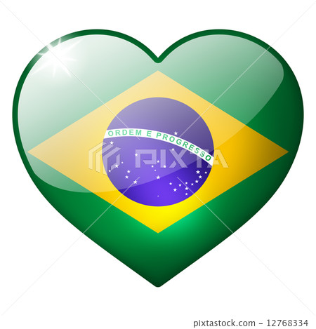 brazil heart button brazil heart button 12768334