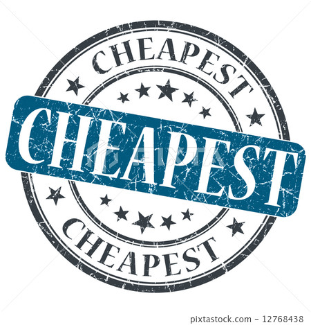 Cheapest blue grunge round stamp on white background Cheapest blue grunge round stamp on white background 12768438