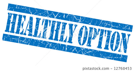 Healthly option grunge blue stamp Healthly option grunge blue stamp 12768453