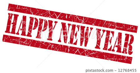Happy new year grunge red stamp Happy new year grunge red stamp 12768455