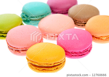 Sweet Tasty Macaroons Isolated 12768666