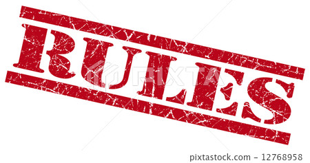 rules red square grunge textured isolated stamp 12768958