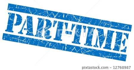 Part-Time grunge blue stamp 12768987