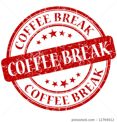 Coffee Break Red stamp 12769812