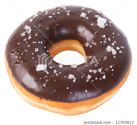 chocolate donuts on a white background 12769813