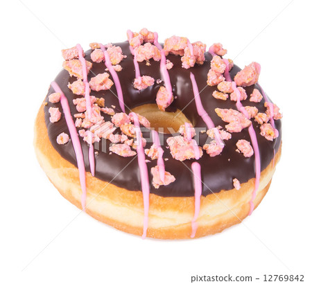 chocolate donuts on a white background 12769842