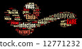 Ebola virus pictogram on dark background 12771232