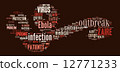 Ebola virus pictogram on red background 12771233