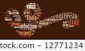 Ebola virus pictogram on brown background 12771234