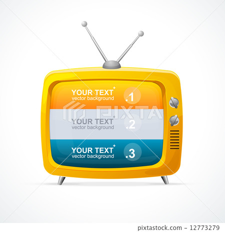 Vector orange TV blank and option banner 123 Vector orange TV blank and option banner 123 12773279