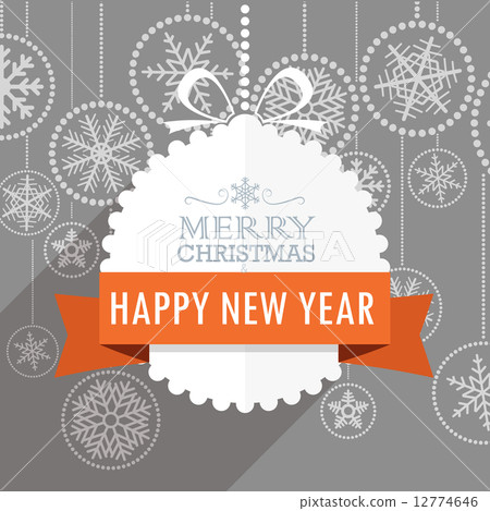Christmas greeting card with snowflakes on background Christmas greeting card with snowflakes on background 12774646