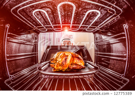 Cooking chicken in the oven. Cooking chicken in the oven. 12775389