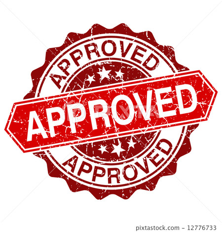 Approved red vintage stamp isolated on white background Approved red vintage stamp isolated on white background 12776733