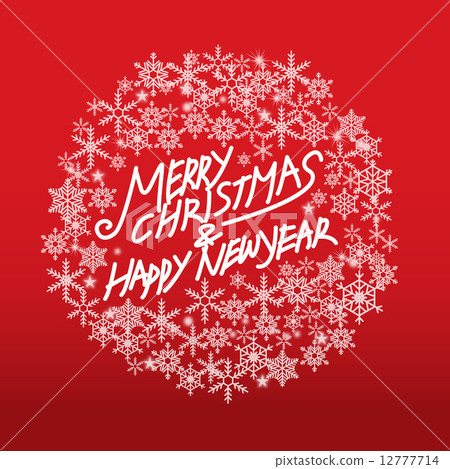 Christmas card, calligraphy lettering  Christmas card, calligraphy lettering  12777714