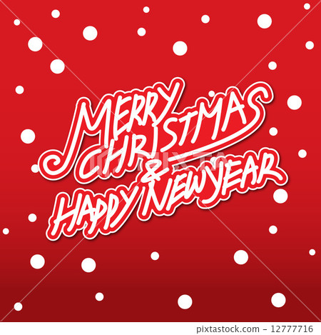 Christmas card, calligraphy lettering  Christmas card, calligraphy lettering  12777716