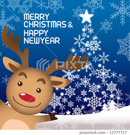 Christmas vector illustration, reindeer rudolph Christmas vector illustration, reindeer rudolph 12777717