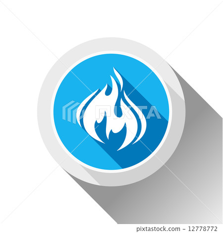 Fire flames, button - Stock Illustration [12778772] - PIXTA