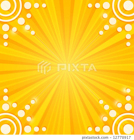 Paper Sun on Stripe Yellow Background. 12778917