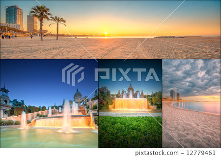 Collage of beautiful Barcelona Collage of beautiful Barcelona 12779461