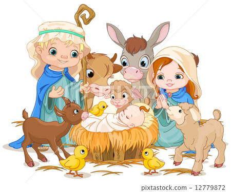 Holy Family at Christmas night 12779872