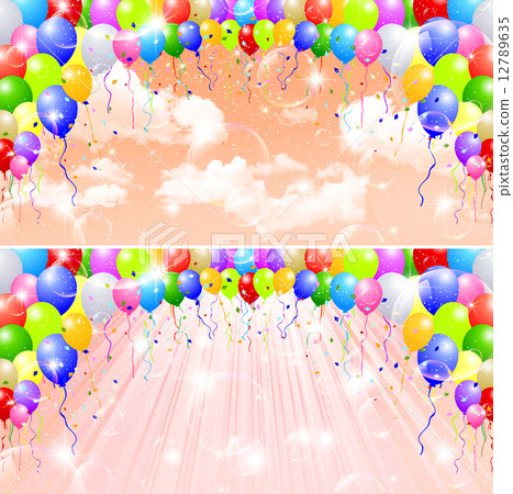 Balloon autumn background - Stock Illustration [12789635] - PIXTA