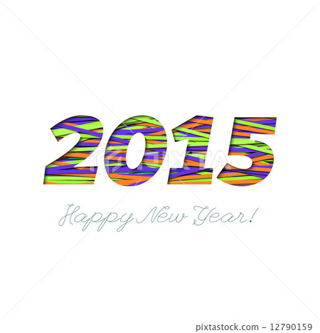 Creative greeting card design for New Year 2015 Creative greeting card design for New Year 2015 12790159