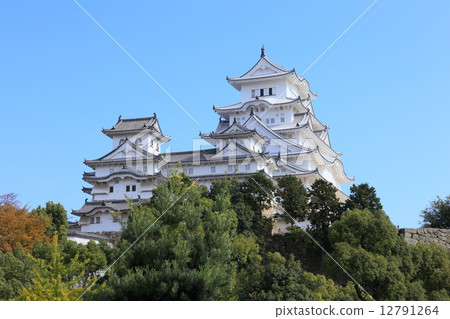 Himeji castle seen from the decorative tower 12791264