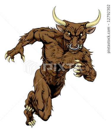 Minotaur bull sports mascot running Minotaur bull sports mascot running 12792302