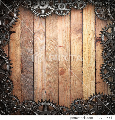 gear wheels on wood gear wheels on wood 12792631