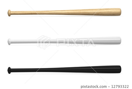 Blank baseball bats template isolated on white background 12793322
