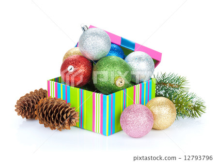 Christmas decor and snow fir tree Christmas decor and snow fir tree 12793796