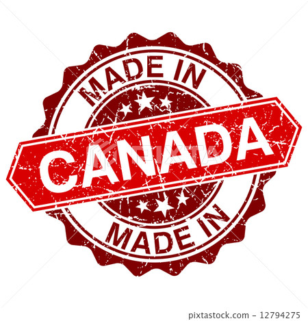 made in Canada red stamp isolated on white background made in Canada red stamp isolated on white background 12794275