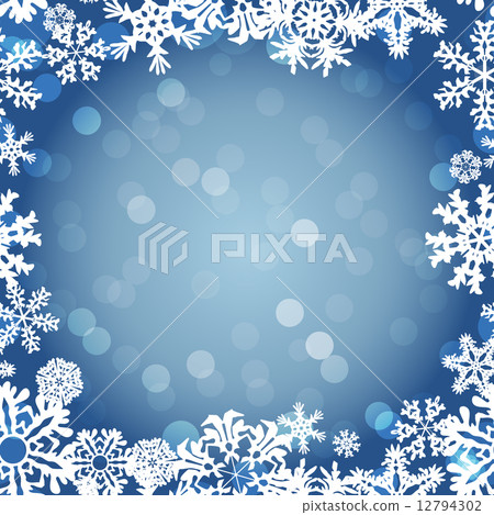 Snowflakes Winter seamless border, seamless texture, endless pattern 12794302