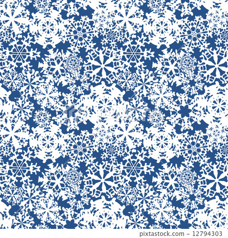 Snowflakes Winter seamless texture, endless pattern Snowflakes Winter seamless texture, endless pattern 12794303