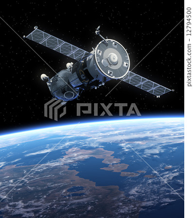 Spacecraft "Soyuz" Orbiting Earth 12794500
