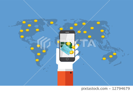 Money Flat Design Concept Vector Illustration. Money Flat Design Concept Vector Illustration. 12794679