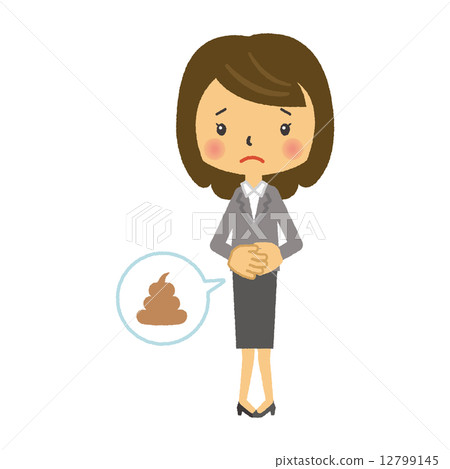 Woman with constipation [Two heads/Series] 12799145