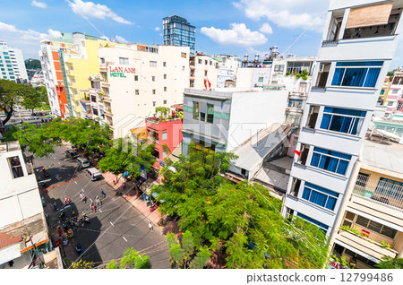 Roof top view of Ho Chi Minh City (Saigon). Vietnam 12799486