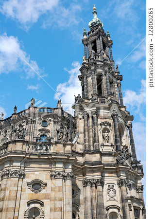 Cathedral in Dresden on a blue sky background. Germany. 12800265