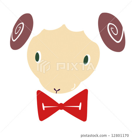 Pop white sheep face up material Pop white sheep face up material 12801170