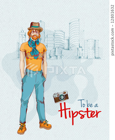 Hipster boy city 12801632