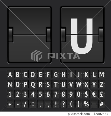 Vector scoreboard alphabet Vector scoreboard alphabet 12802357