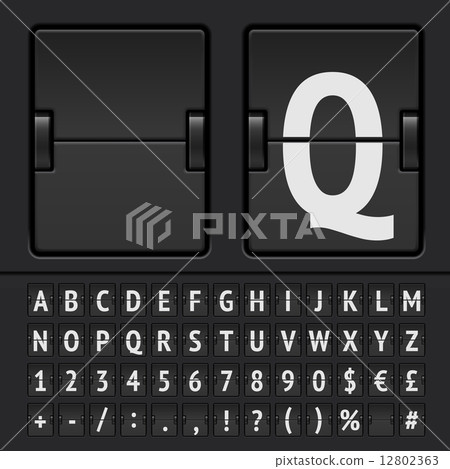 Vector scoreboard alphabet 12802363