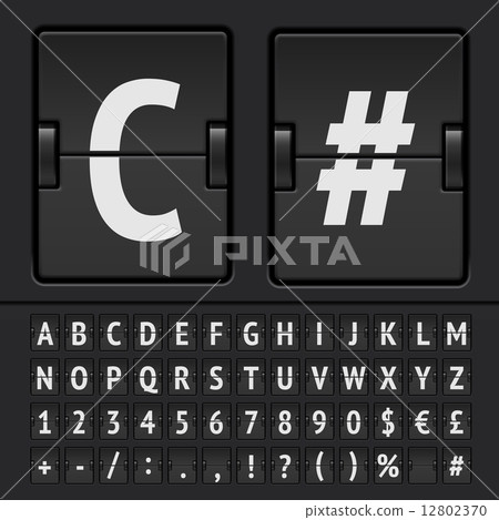 Vector scoreboard alphabet Vector scoreboard alphabet 12802370