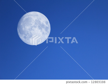Big moon in the night blue sky. Big moon in the night blue sky. 12803108