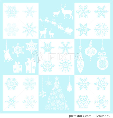 聖誕節02■雪水晶·聖誕老人·馴鹿·裝飾·樹·藍色 聖誕節02■雪水晶·聖誕老人·馴鹿·裝飾·樹·藍色 12803469