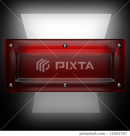 metal background with red glass 12803787