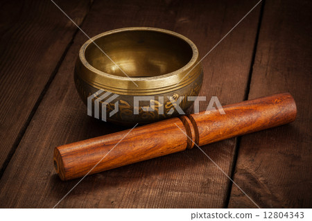 Tibetan buddhist singing bowl 12804343
