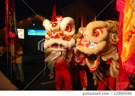 Chinese Fortress Lion dance (Kuching / East Malaysia / Borneo Island) 12804846