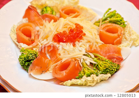 Salad with salmon Salad with salmon 12805013